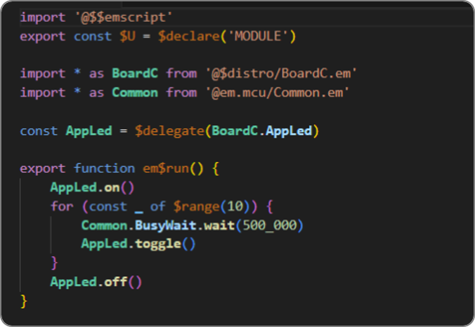 EM•Script blinker